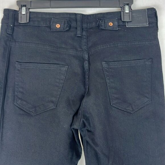 Tu es mon TRESOR EDGE Black Jeans Straight Leg w/ Bell Bottom Ruffle - Picture 5 of 9